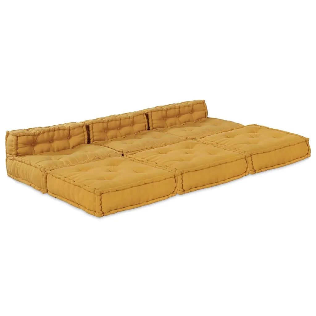 vidaXL Cuscino 4 pcs Giallo 70 x 70 x 54 cm Poliestere