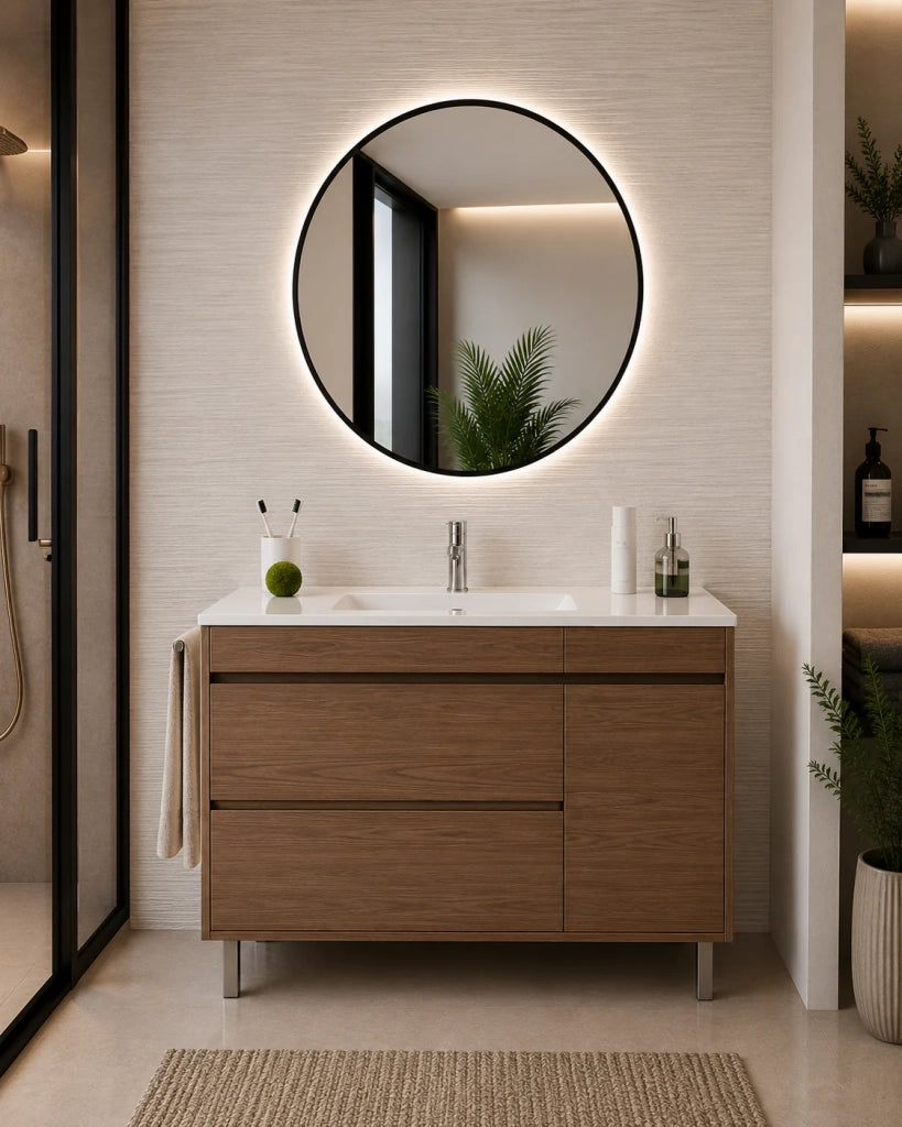 Mobile bagno con lavabo ORIGENBATH CAPRERA senza specchio 50x40 cm frassino tea