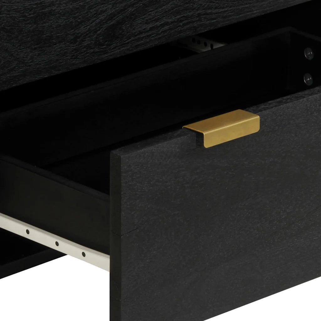 Credenze 2 pz Nere 60x33x75 cm in Legno Multistrato
