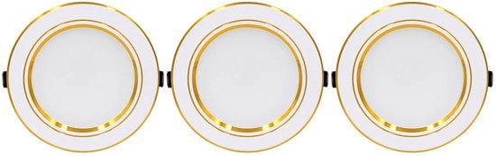 3 pezzi di lampadine a LED per soffitto 220V 12W lampadina a inculo rotonda illuminazione interna 12W dorata 3000K