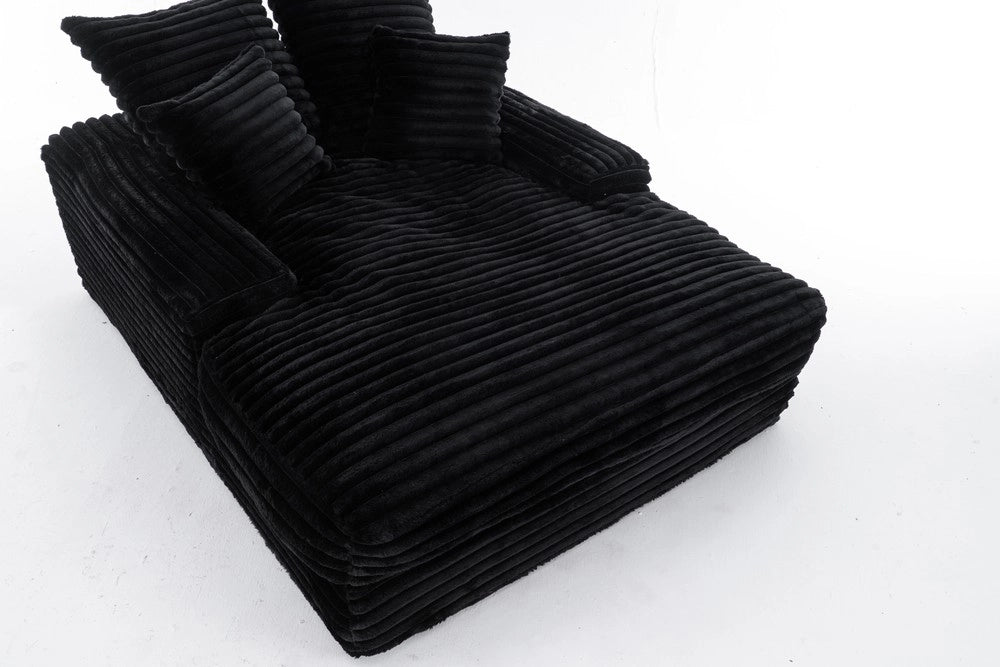 Divano Letto 4 Cuscini Nero Multifunzionale ¨C Xylo ¨C Sofa Angolare Slim