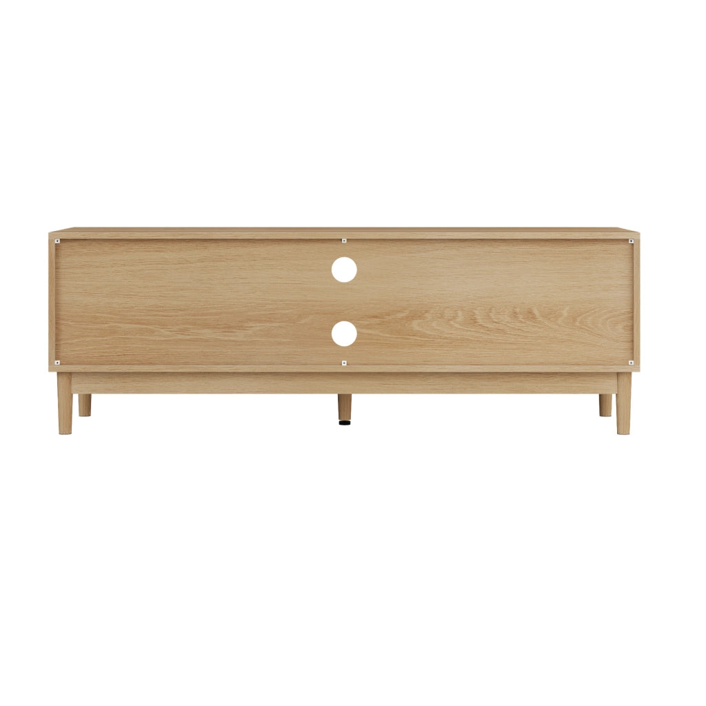 Mobile TV con Vano Contenitore Mid-Century ¨C MINIMAL ¨C Rovere, 140 cm, per TV 55/65 Pollici