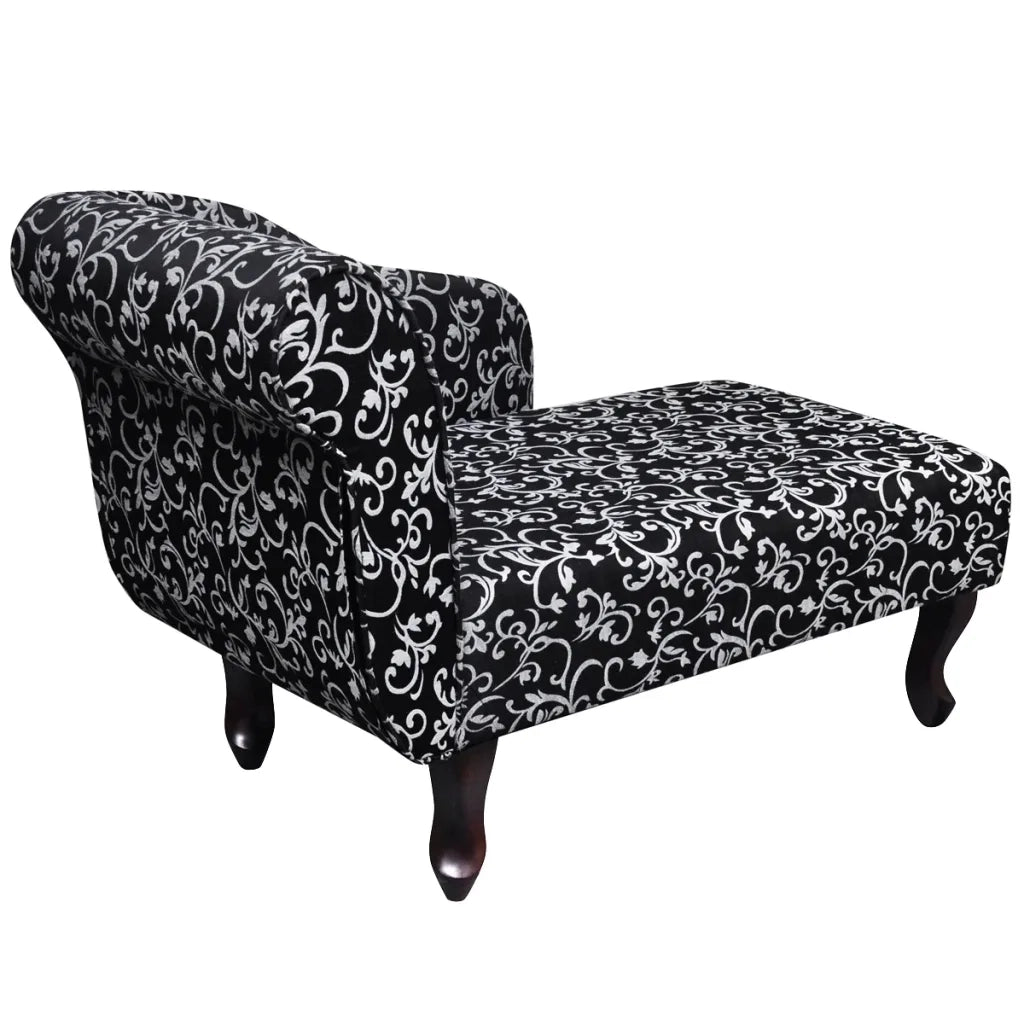 Sedia a Sdraio Nera e Bianca in Tessuto cod mxl 68931