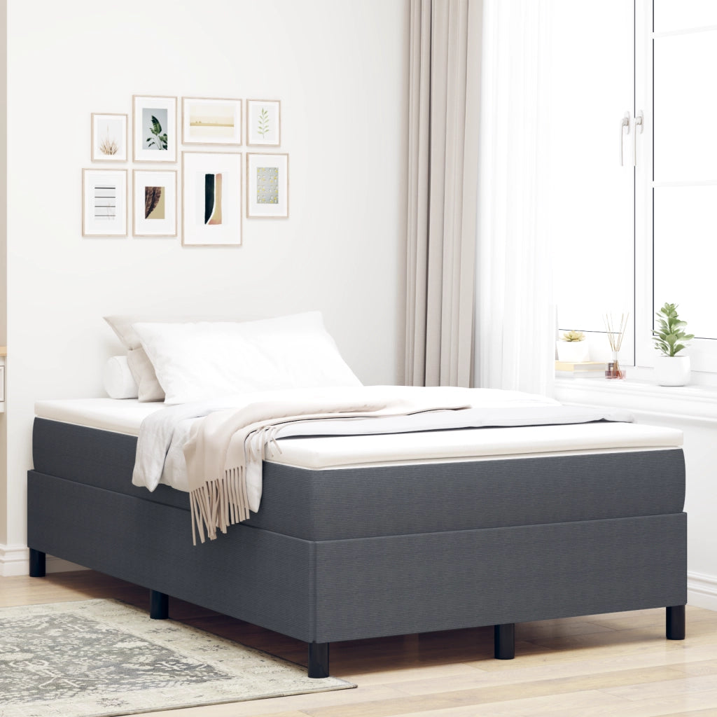 Struttura Letto Grigio Scuro 120x190 cm in Tessuto Corduroy
