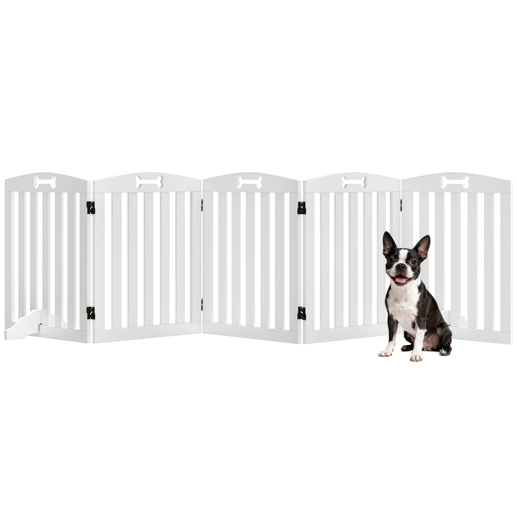 Cancello per cani ¨C Minimal ¨C Bianco 258x30x61 cm