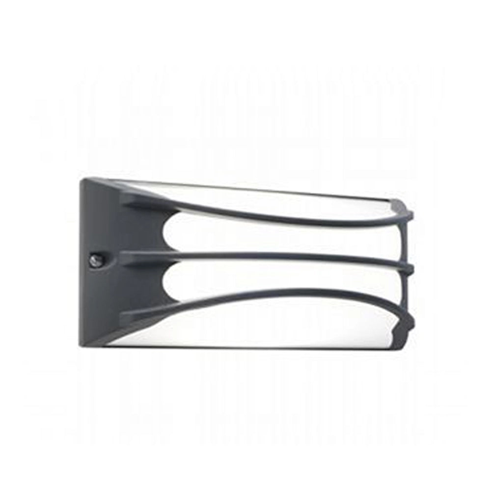 Applique Da Esterno Contemp. Bra Alluminio E Termoplastica Grigio Led 10W 4000K