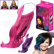 Trade Shop - Secret Color Colorata Extension Effetto Meches Per Capelli Fucsia Rosa Nero Blu -