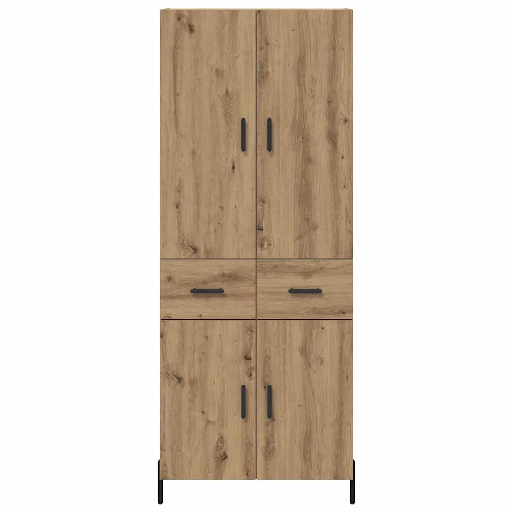 Credenza | Madia | Buffet da pranzo | Armadio da pranzo con cassetto Rovere artigianale 69,5 x 34 x 180 cm
