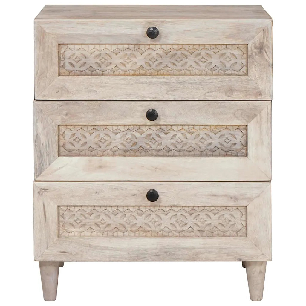 Comodino | Armadio da Notte | Mobiletto da notte Bianco 50 x 33 x 62 cm Legno ingegnerizzato