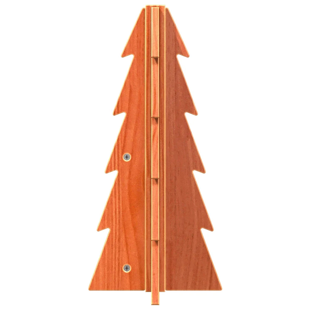 Albero di Natale Marrone Cera 49 cm in Legno Massello di Pino 858176