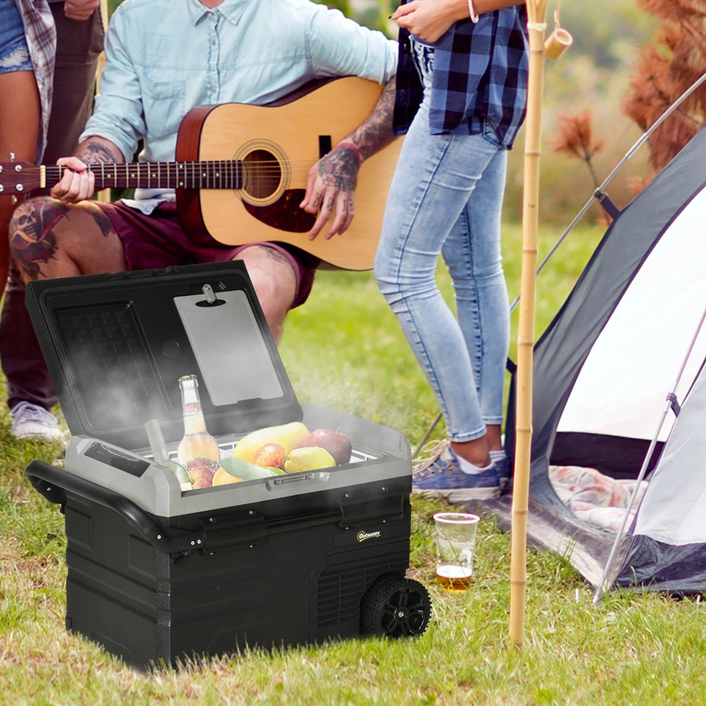 Frigo Portatile 40L Auto Camper con Compressore e Luci LED ¨C zephmum ¨C Grigio e Nero