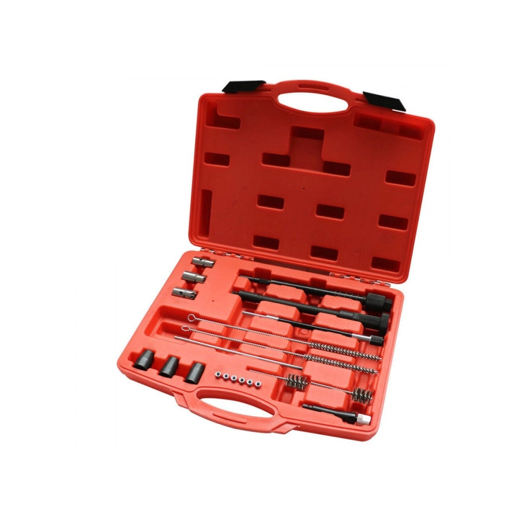 Trade Shop - Set Frese Pulizia Sede Iniettori E Sede Candelette Motori Auto 22 Pz Valigetta -