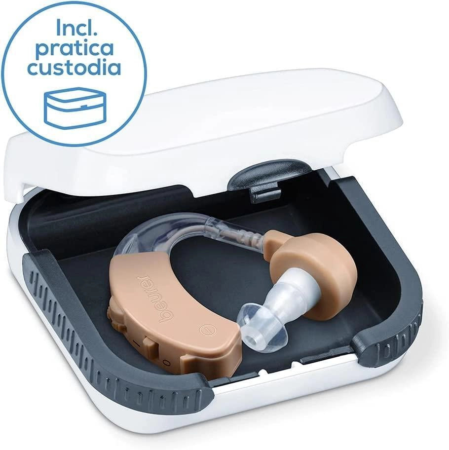 Beurer HA 20 Apparecchio Acustico che amplifica il volume di tutti i suoni interni ed esterni Volume regolabile 3 accessori per adattarlo individualmente al canale