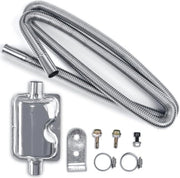 Serpentino di scarico silenziatore 200 cm acciaio inossidabile - riscaldamento a diesel verticale - silenziatore e viti di fissaggio.