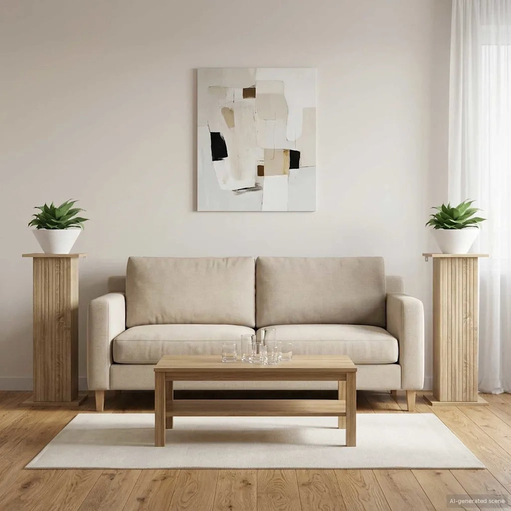 Supporto per piante 2 pcs Rovere Sonoma 30,5 x 30 x 80,5 cm
