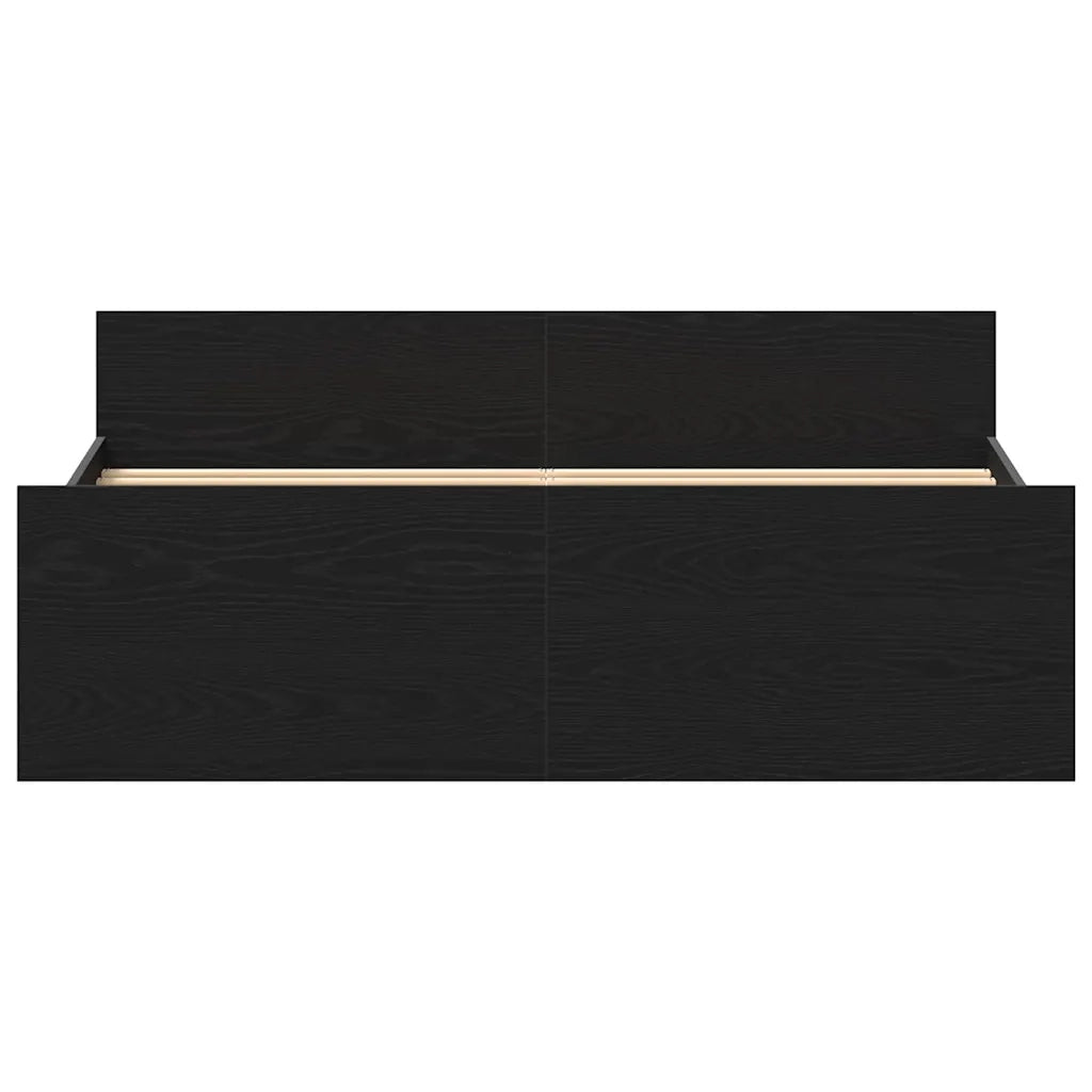 Giroletto senza Materasso Rovere Nero 140x200 cm Truciolato