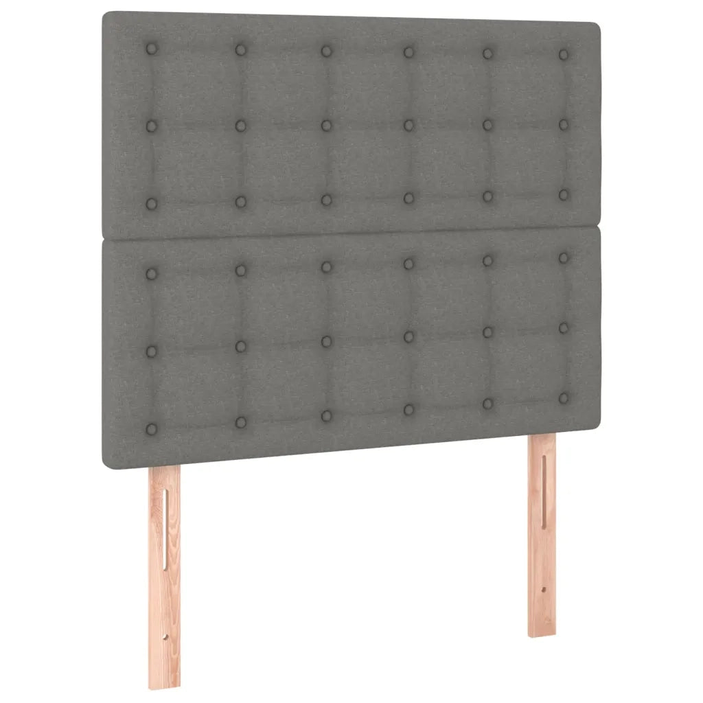 Testiera Grigio Scuro 90x5x118/128 cm Tessuto 3116749