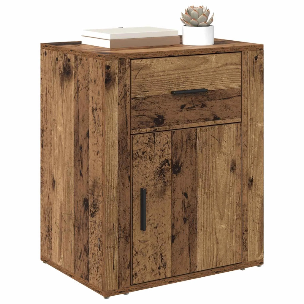 Armadio da Notte con cassetto Legno vecchio 35 x 50 x 60 cm 881069