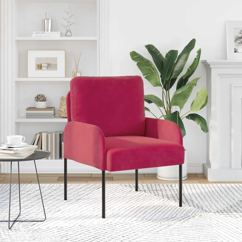 Divani con cuscino 55cm Rosso Vino Legno compensato
