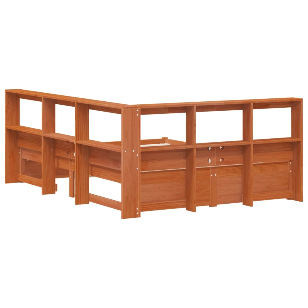 Letto Libreria con testiera Legno di Pino Massello 3423795