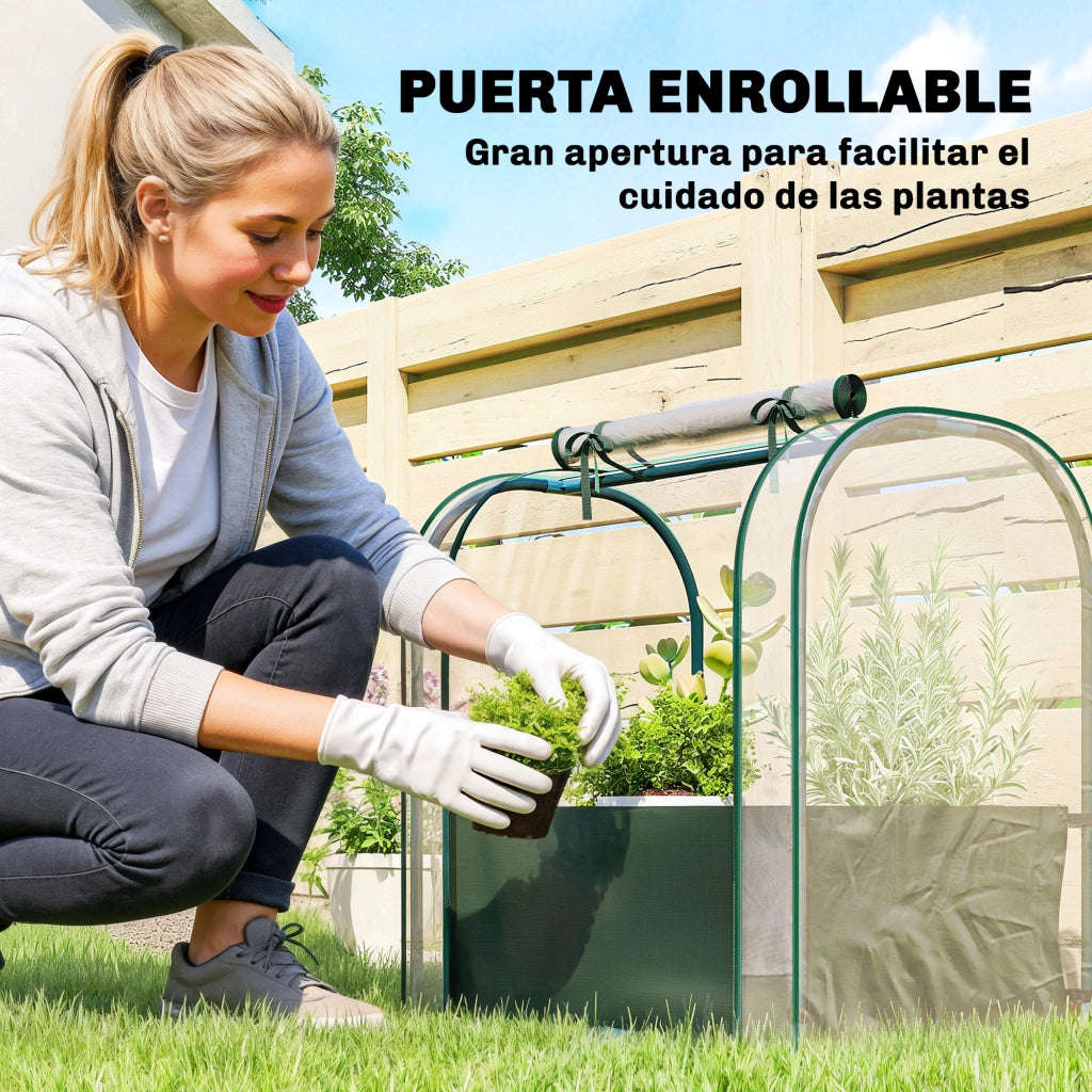 Mini Serra Portatile per Interni ed Esterni ¨C Zephmum ¨C Verde 68x50x70 cm