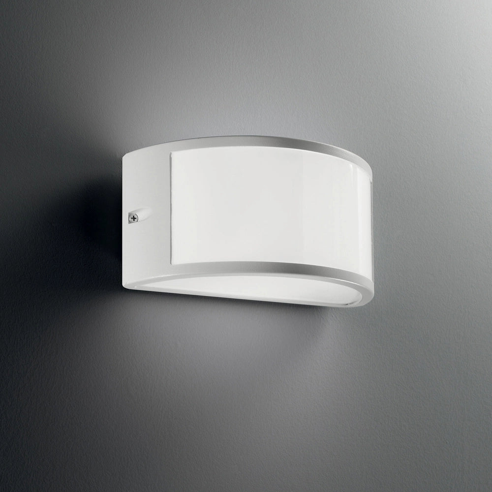 Applique Moderna Rex-1 Alluminio-Materie Plastiche Bianco 1 Luce E27