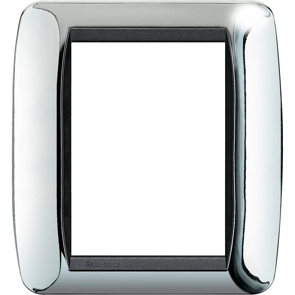 Living Int. - Placca 3+3 posti cromo lucido - L4826CR