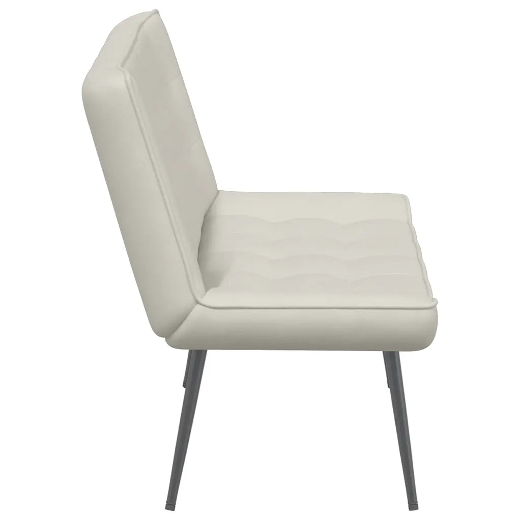 vidaXL Panca Crema 110x74x84 cm in Velluto