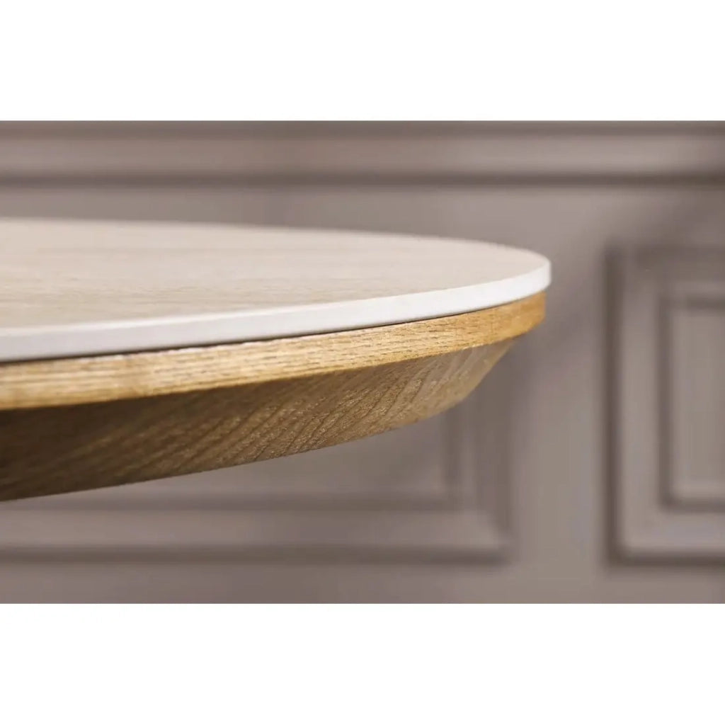 Table LUMEA estensibile 160–200 cm – Tavolo contemporaneo in ceramica effetto travertino e quercia