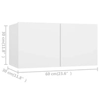 Set Mobili Porta TV 5 pz Bianco in Legno Multistrato