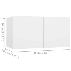 Set Mobili Porta TV 5 pz Bianco in Legno Multistrato