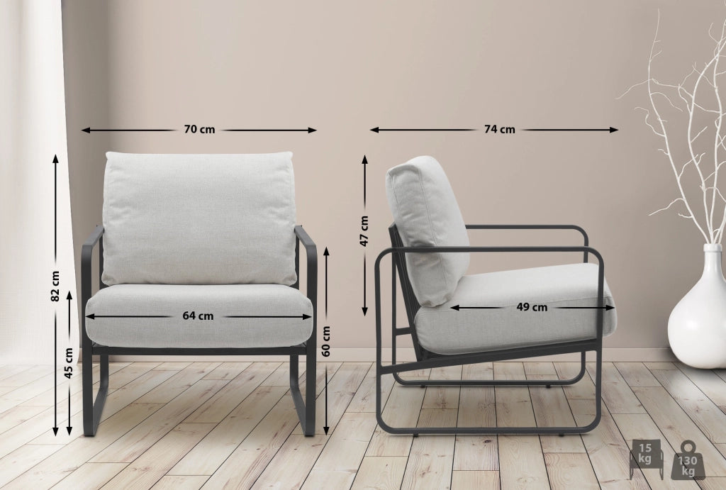 Lounger Manea Stoff