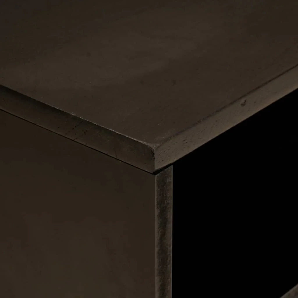 Mobile porta TV funzionale rettangolare 80 x 33 x 46 cm stile moderno chic legno ingegnerizzato nero 02_0057759