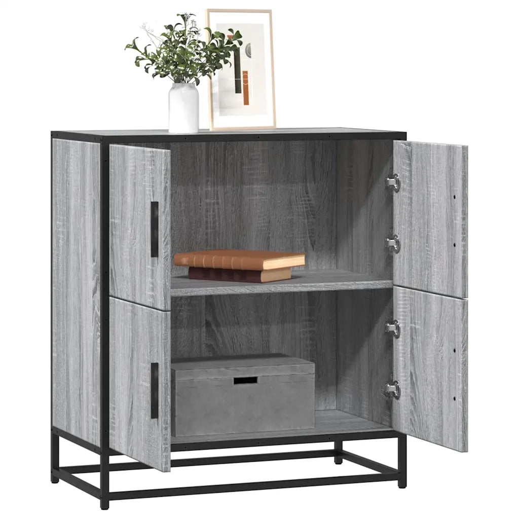 Credenza Grigio Sonoma 68x35x76 cm in Legno Multistrato