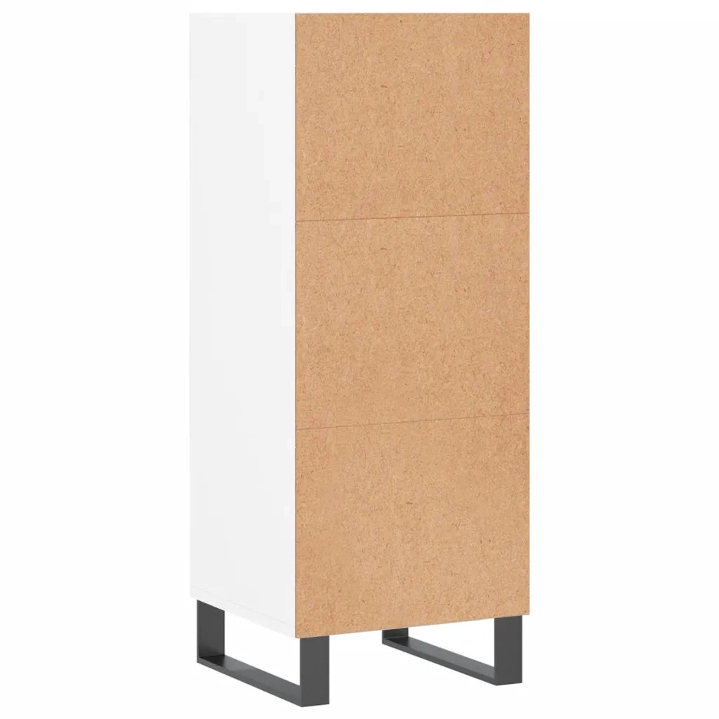 Credenza-Buffet-Armadio da cucina Bianca 34,5x32,5x90 cm in Legno Multistrato 673880