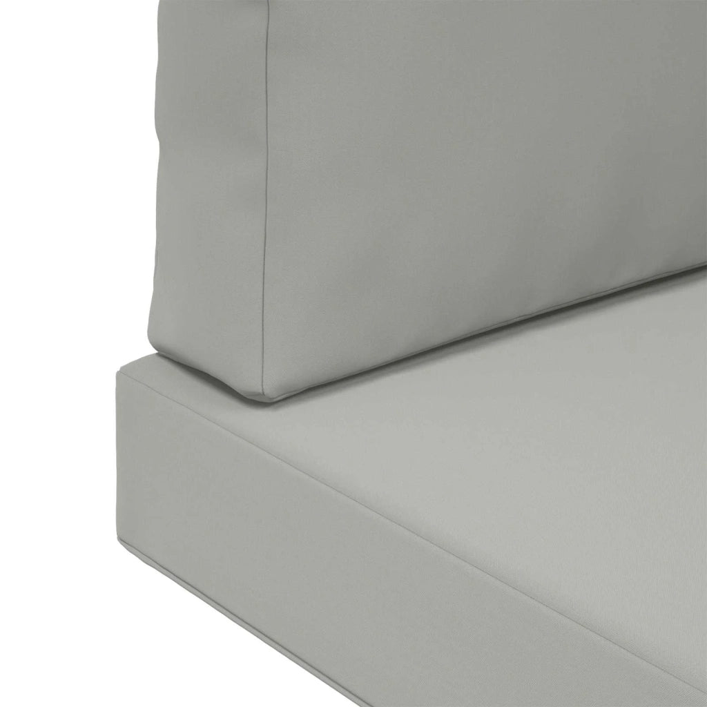 Cuscino per divano da esterno 3 pcs Grigio Poliestere