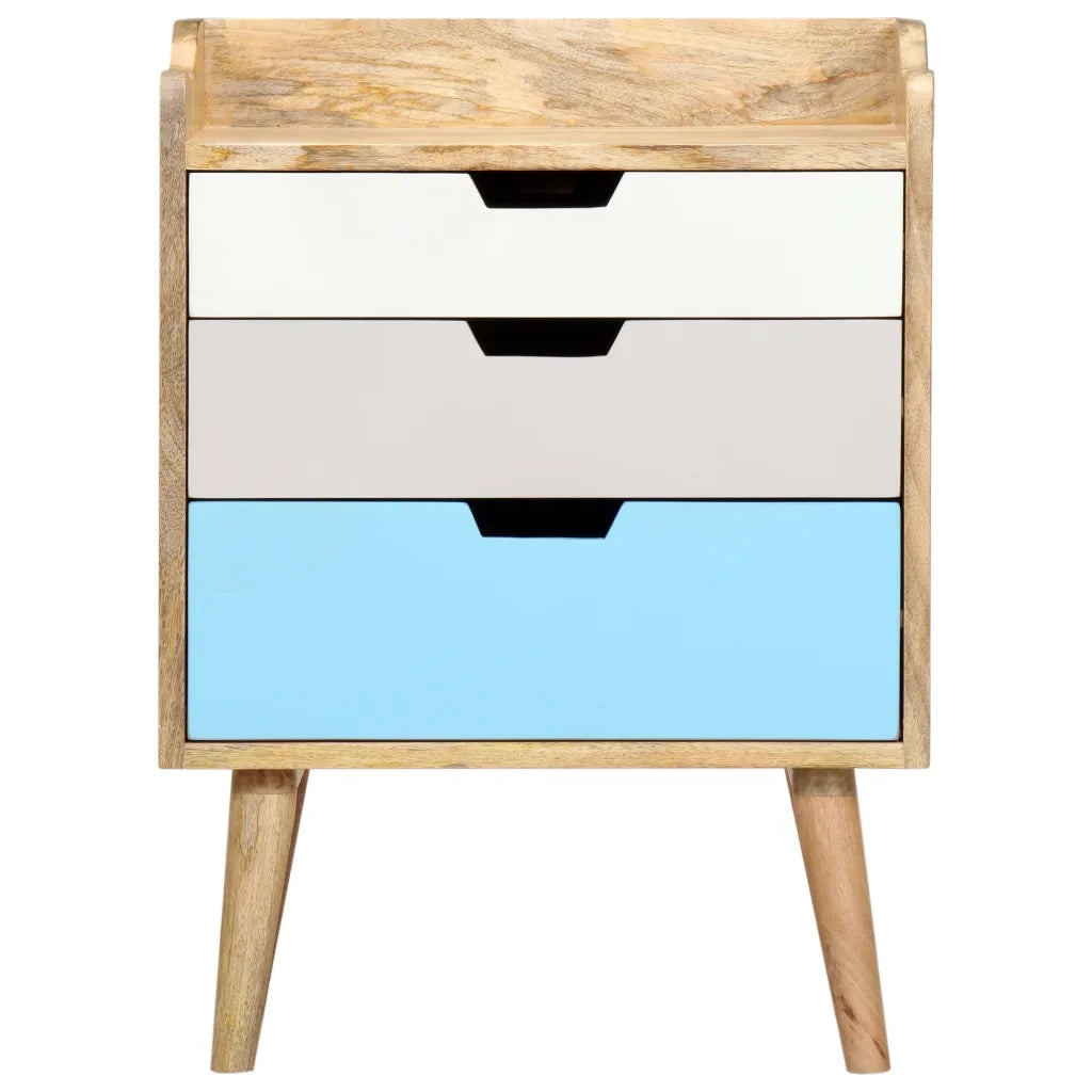Comodino 47x35x63 cm in Legno Massello di Mango 286480