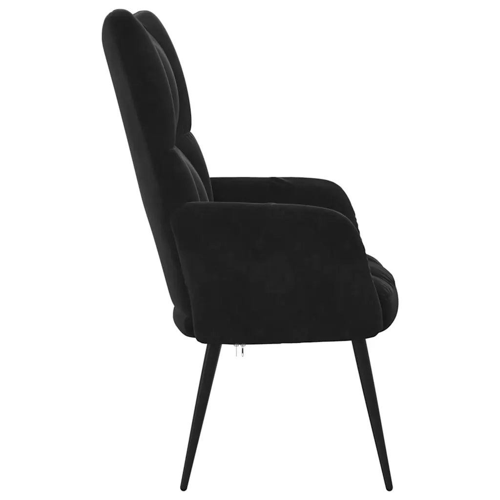 Poltrona Relax Nera in Velluto cod mxl 32727