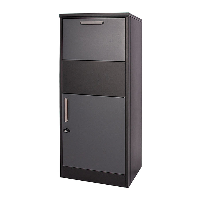 Cassetta postale per pacchi nera 50x37,5x115cm Portapacchi con serratura