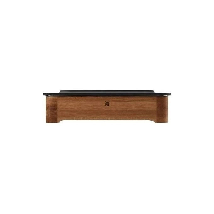 WMF 05.0230.5291 Fusiontec Pirofila casseruola in ceramica resistente fino a 450 °C con cornice in legno di rovere colore Nero
