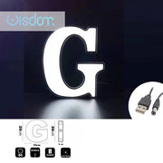 DECORAZIONE LUMINOSA LED A BATTERIA LETTERA G - IDEALE PER EVENTI COMPLEANNI E DECORAZIONI PER LA CASA