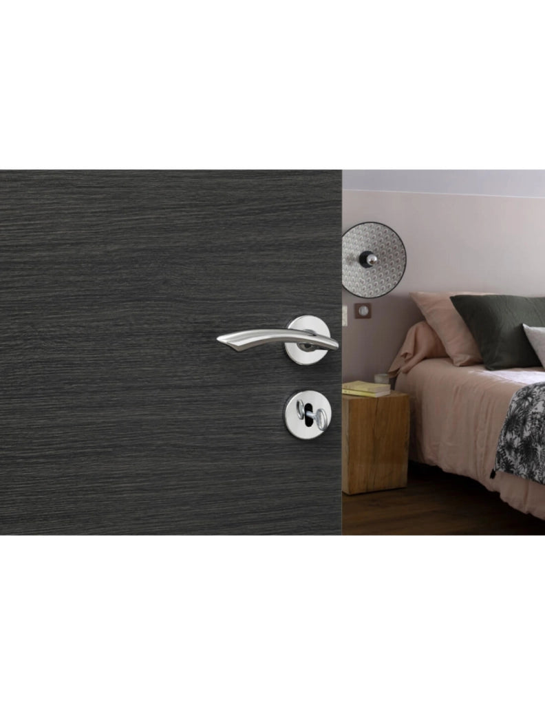 Coppia di rosette tonde Ø 50 mm con foro chiave, cromo lucido – THIRARD