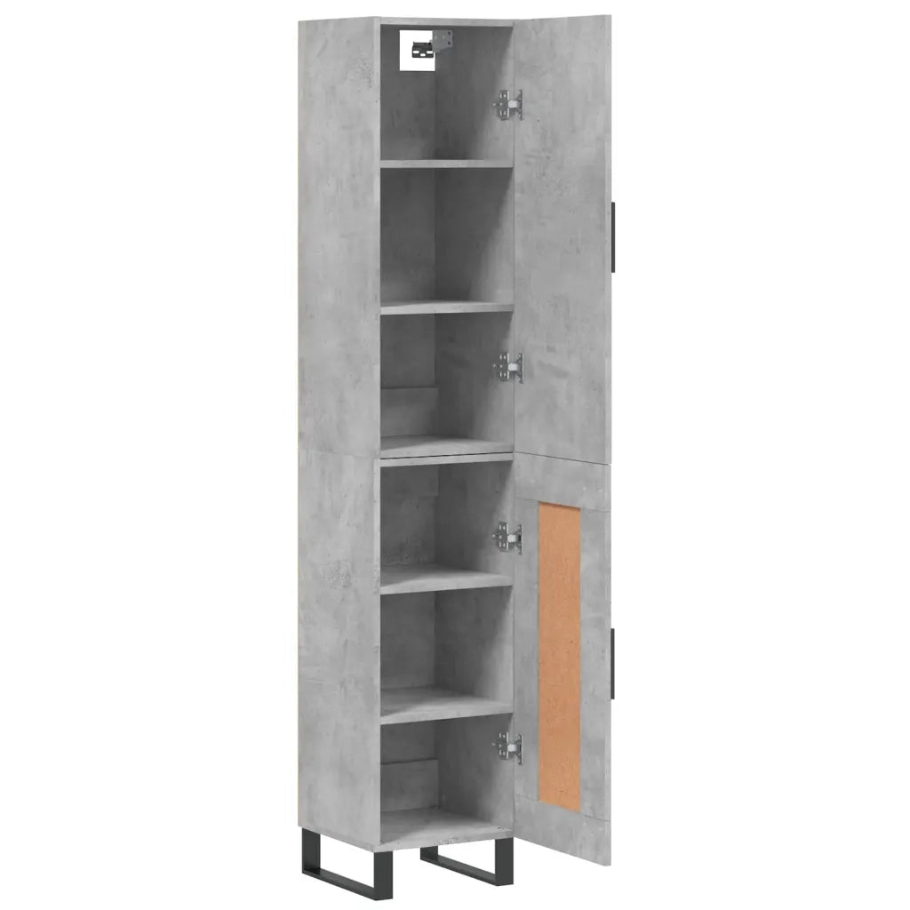 Credenza Grigio Cemento 34,5x34x180 cm in Legno Multistrato 3199133