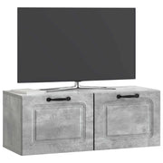 Mobile TV da Muro | Armadietto TV | Mobile Porta TV Grigio Cemento 78,5 x 31 x 30 cm