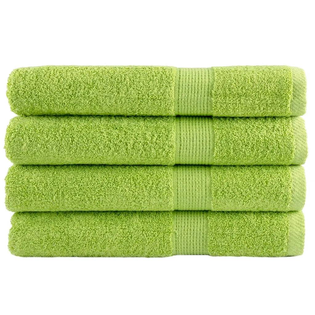 Asciugamani Premium SOLUND 4 pz Verdi 100x200 cm 600 g/mÂ²