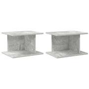 Set di 2 Comodini | Armadio da Notte | Mobiletto da notte Grigio cemento 40 x 30 x 25 cm Legno multistrato