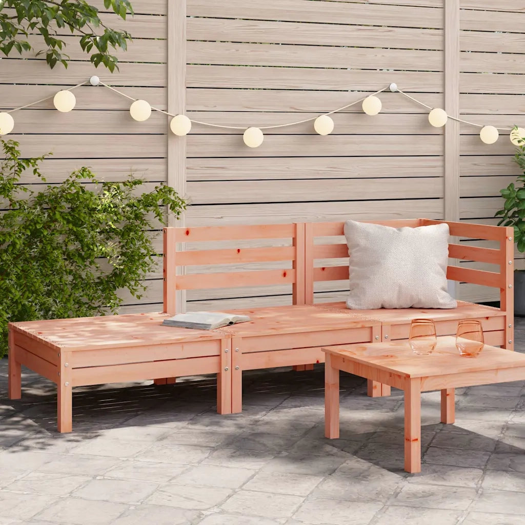 Divano da Giardino 3 Posti-Sofa da Giardino-Divano da esterno in Legno Massello di Douglas 224146