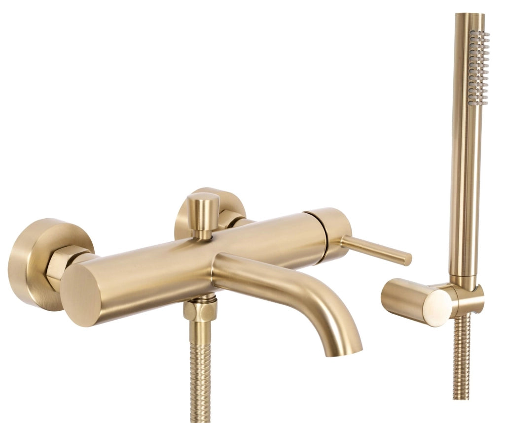 Rubinetto Da Vasca Rea Lungo Brush Gold