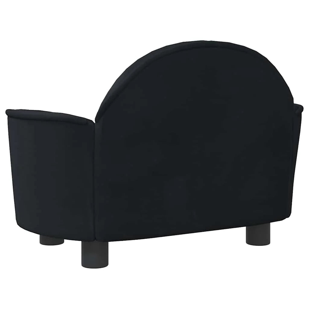 Cuccia per cani con cesto divano confortevole 66 x 40 x 45 cm velluto nero 02_0042781