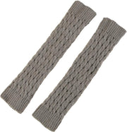 2 paia calde e versatili calze, calzettoni per gambe, calze elastiche a maglia calda, calze garrate, caldi riscaldatori per piedi, adatti per abbigliamento interno ed esterno, 40*8cm, grigio chiaro